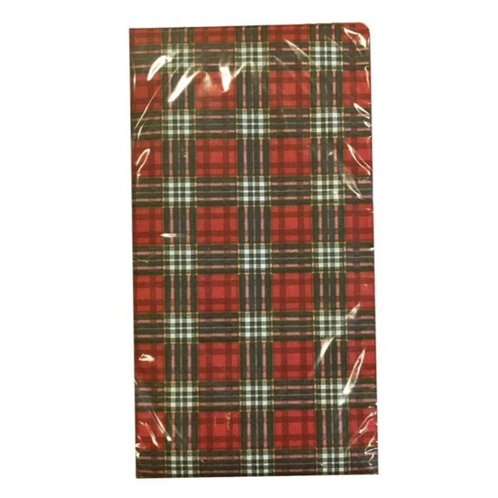 Christmas Tartan Plaid Paper Napkins 40 ct Guest Towels Buffet Decoupage Red